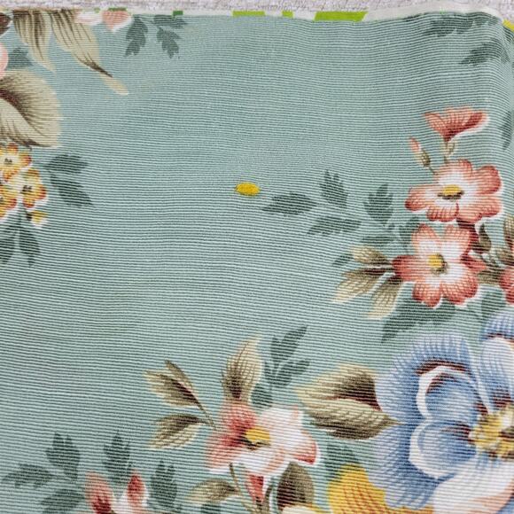 Handmade Patchwork Crazy Quilt Blanket Tablecloth Two-Sided Indian Square Floral - Picture 9 of 16